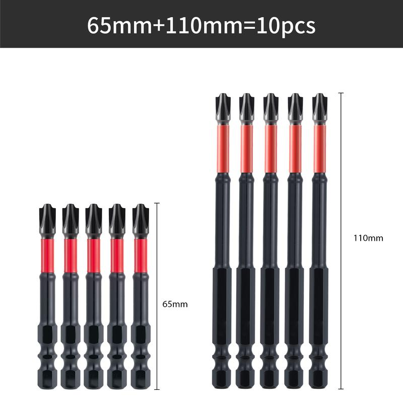 10PCS Impact Screwdriver Bit Set for Electricians
