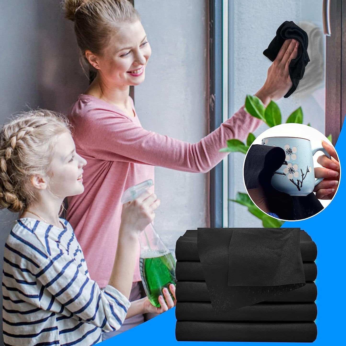 (5+5 Free)  Clean without Stripes and Lint! (50% Discount)