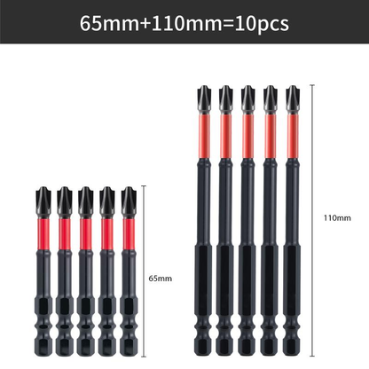 10PCS Impact Screwdriver Bit Set for Electricians