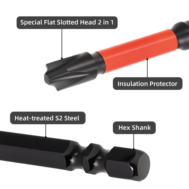 10PCS Impact Screwdriver Bit Set for Electricians